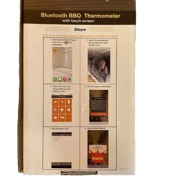 Bluetooth BBQ Thermometer with touch screen - Picture 2 of 2